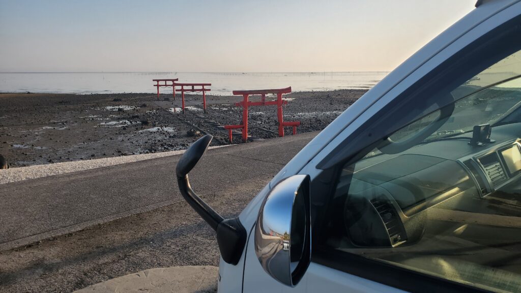 車中泊：佐賀県太良町海中鳥居